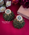 Brass High Gold Fancy Wedding Wear Earrings 2 Wholesale Price In Surat

